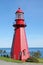 Quebec; Canada- june 25 2018 : lighthouse of La Martre in Gaspesie