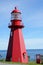 Quebec; Canada- june 25 2018 : lighthouse of La Martre in Gaspesie