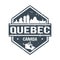 Quebec Canada Travel Stamp. Icon Skyline City Design Vector.