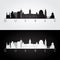 Quebec skyline and landmarks silhouette