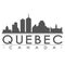 Quebec Skyline Silhouette Design City Vector Art