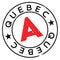 Quebec stamp rubber grunge