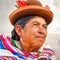 Quechua native old woman from Peru portrait