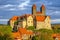 Quedlinburg Castle at sunset, Germany