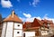 Quedlinburg city facades in Harz Germany