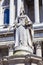 Queen Anne statue erected in 1712  outside St Paul`s Cathedral in London