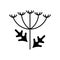 Queen Annes lace black glyph icon