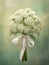 Queen Annes Lace flower wedding bouquet blurred background