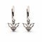 Queen Bee Earrings: Sterling Silver Diamond Design Inspired By Crown