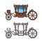 Queen carriage or retro wedding chariot, buggy