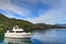 Queen Charlotte Sound, New Zealand. A boat in one of the inlets