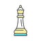 queen chess color icon vector illustration