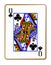 Queen Clubs Isolated Playing Card