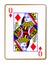 Queen Diamonds Isolated Playing Card