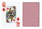 Queen of Diamonds playing card isolated