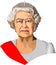 Queen Elizabeth II United Kingdom Vector Illustration