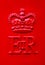 The Queen Elizabeth Royal Crest on a Red UK Post Box