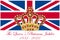 Queen Elizabeth's Platinum Jubilee Crown Celebration Poster with the Union Jack in the background, 70th Anniversary