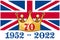 Queen Elizabeth's Platinum Jubilee Crown Celebration Poster with the Union Jack in the background, 70th Anniversary