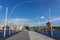 The Queen Emma floating bridge and pastel colored architecture of Curacao island