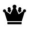 Queen glyph flat vector icon