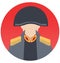 Queen Guard Vector Illustration Icon which can Easily Modify or Edit