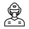 Queen Guard Wearing mask Vector Icon which can easily modify or edit