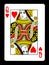 Queen of hearts playing card,