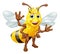 Queen Honey Bumble Bee Bumblebee in Crown Cartoon