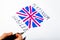 Queen jubilee british. Platinum Jubilee of Queen Elizabeth II. Drawn UK flag and inscription