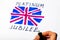 Queen jubilee british. Platinum Jubilee of Queen Elizabeth II. Drawn UK flag and inscription