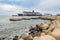 The Queen Mary 2 docked in harbour