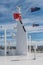 Queen Mary 2 flying the UK blue ensign and the Australian flag