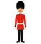 Queen`s Guard Illustration vector man in traditional uniform british soldier