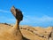 Queen`s head Stone on Yehliu Geopark, New Taipei, Taiwan