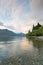 Queen town water lake with mountain background