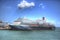 Queen Victoria cruise ship at Southampton Docks England UK like painting in HDR