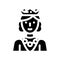 queen woman glyph icon vector illustration