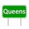 Queens green road sign.