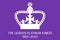 Queens platinum jubilee 2022. 70th anniversary on the throne. Purple monarchy poster or website banner for celebration