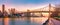 Queensboro bridge panorama at sunset