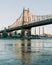 The Queensboro Bridge at sunset, from Roosevelt Island, New York City