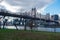 Queensbridge Park along the East River with the Queensboro Bridge in New York City