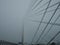 The Queensferry Crossing is a road bridge in Scotland. Edinburgh in the fog