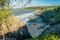 Queensland coast in the summer, beach in a cove