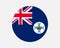 Queensland Round Flag. Qld, Australia Circle Flag