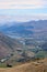 Queenstown from Cardrona Pass Crown Range Road, NZ