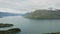 Queenstown, NZ - SEPT 28 2018 - Panoramic view of The remarkables, Lake Wakatipu and Queenstown, South Island, New Zealand