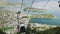 Queenstown, NZ - SEPT 28 2018 - Panoramic view of The remarkables, Lake Wakatipu and Queenstown, South Island, New Zealand