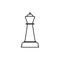 Quenn line chess icon. Vector illustration, flat design